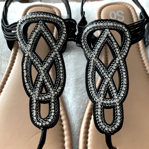 SO Beaded Strappy Sandals (9/10) - Picture 2 of 3